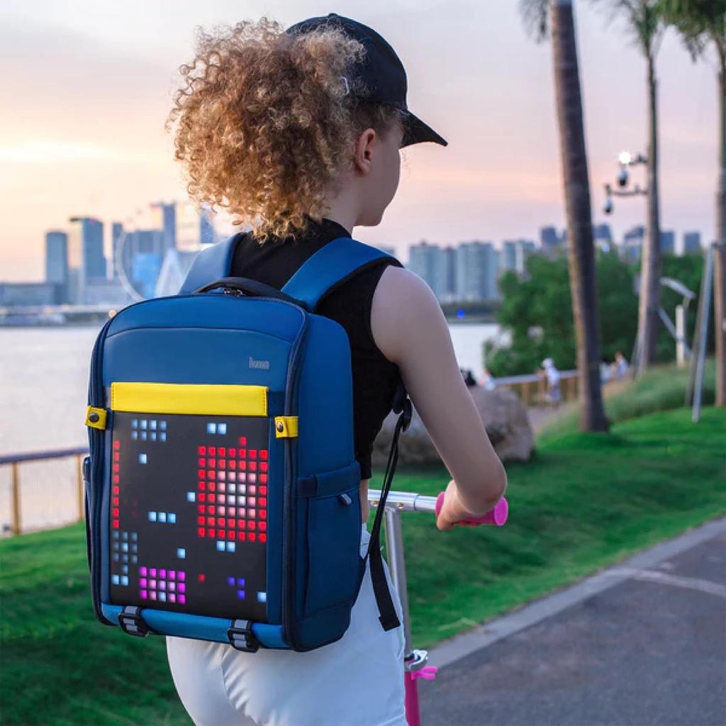 Balo màn hình LED Divoom Pixoo Backpack-S, ngăn chứa laptop 14.5 inch - Hàng chính hãng