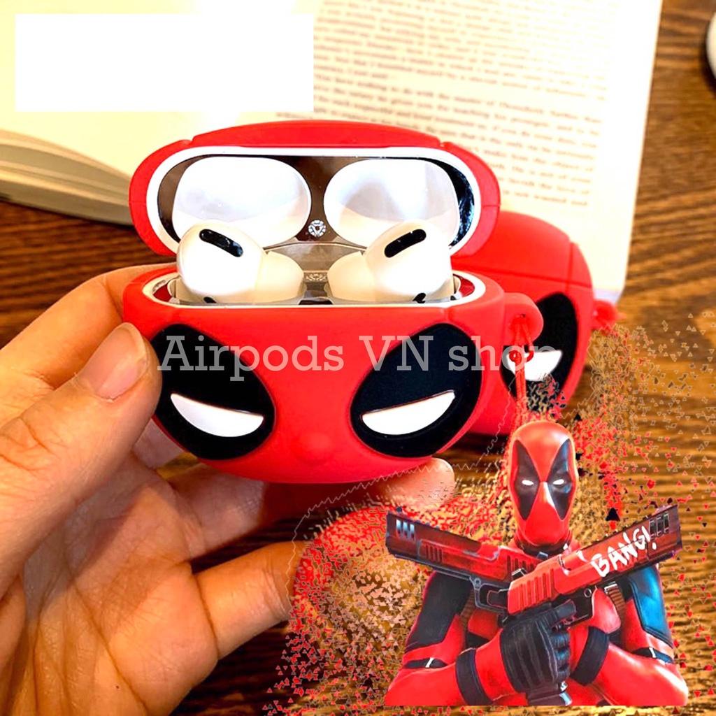 Bao Case Ốp dành cho airpod 1 và 2, Airpods Pro... Deadpool kute silicon cao cấp