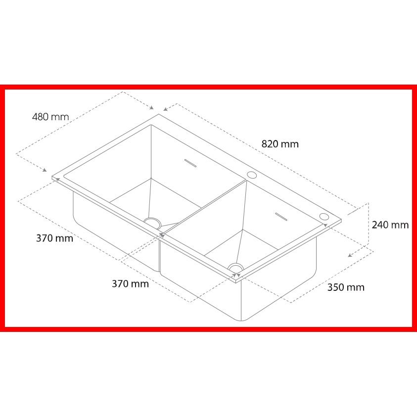 {CHÍNH HÃNG} Chậu rửa 2 hố cân phụ kiện đi kèm chât liệu Inox 304 cao cấp mã GC.QDA8248 thương hiệu Gerari