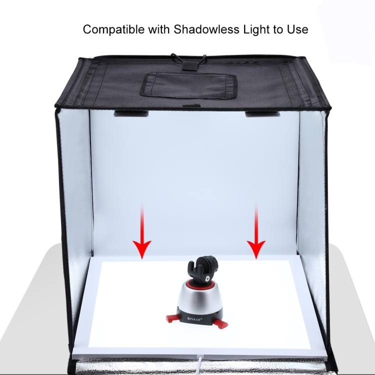Hộp chụp sản phẩm studio chuyên nghiệp gấp gọn kèm đèn LED 40cm x 40 cm x 40cm Promax Puluz PU5040EU