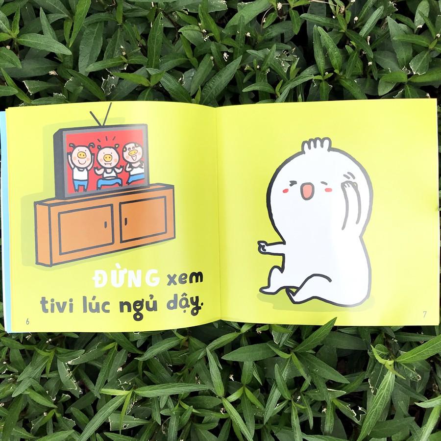 Sách Ehon Kĩ Năng Sống Miu Bé Nhỏ Đừng Xem Tivi Nhiều Nhé!