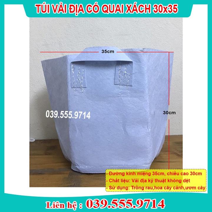 5 TÚI VẢI ĐỊA  TRỒNG CÂY CÓ 2 QUAI XÁCH SIZE 35x30 BỀN ĐẸP