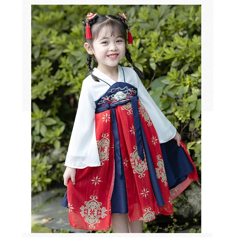 Đầm Sen Đỏ Bé Gái