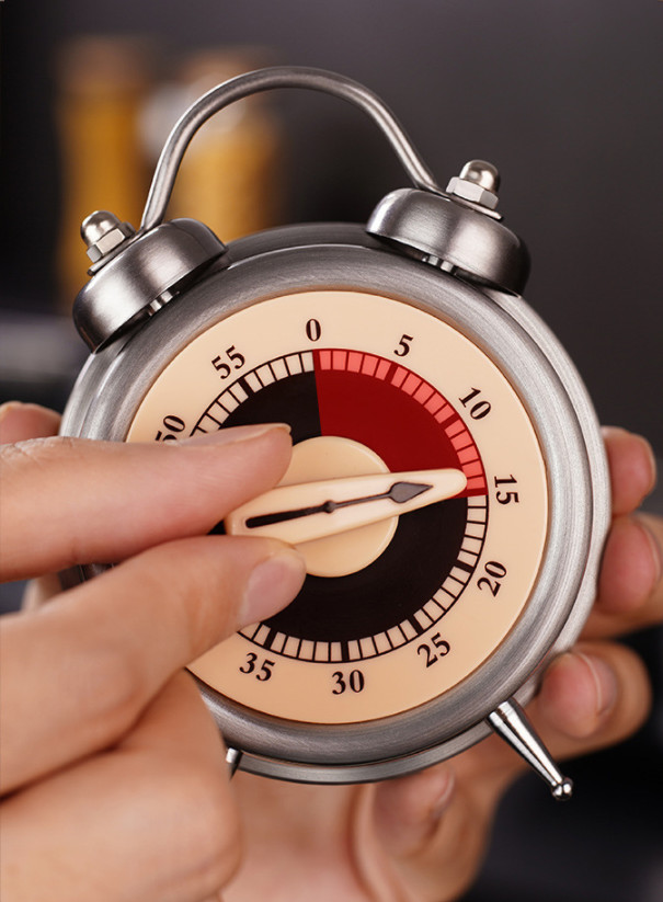 Đồng hồ hẹn giờ nhà bếp inox - 8.5x10.5cm, 146g