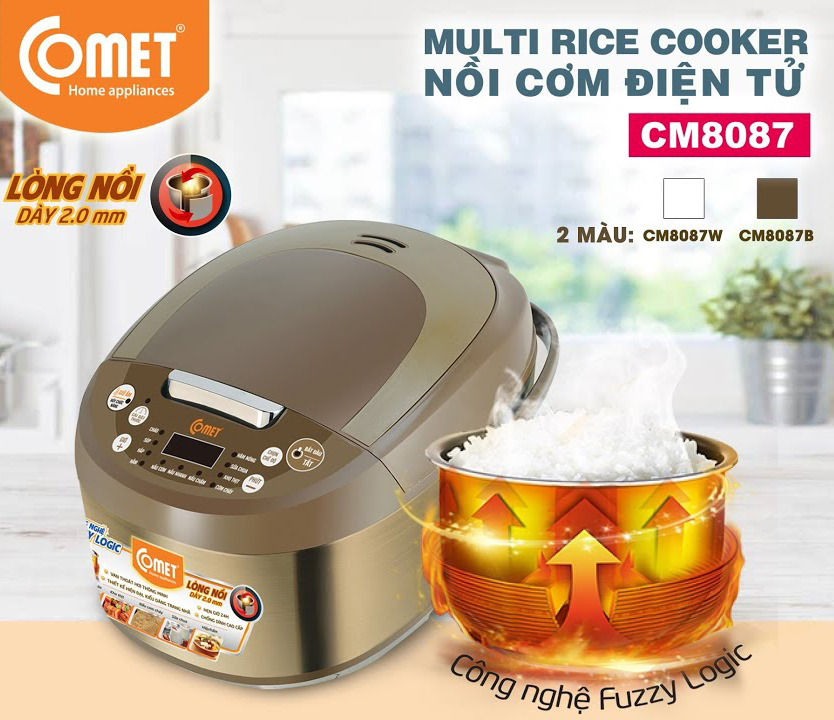 Nồi Cơm Điện Tử Comet CM8087 1.8L - 860W- Hàng chính hãng