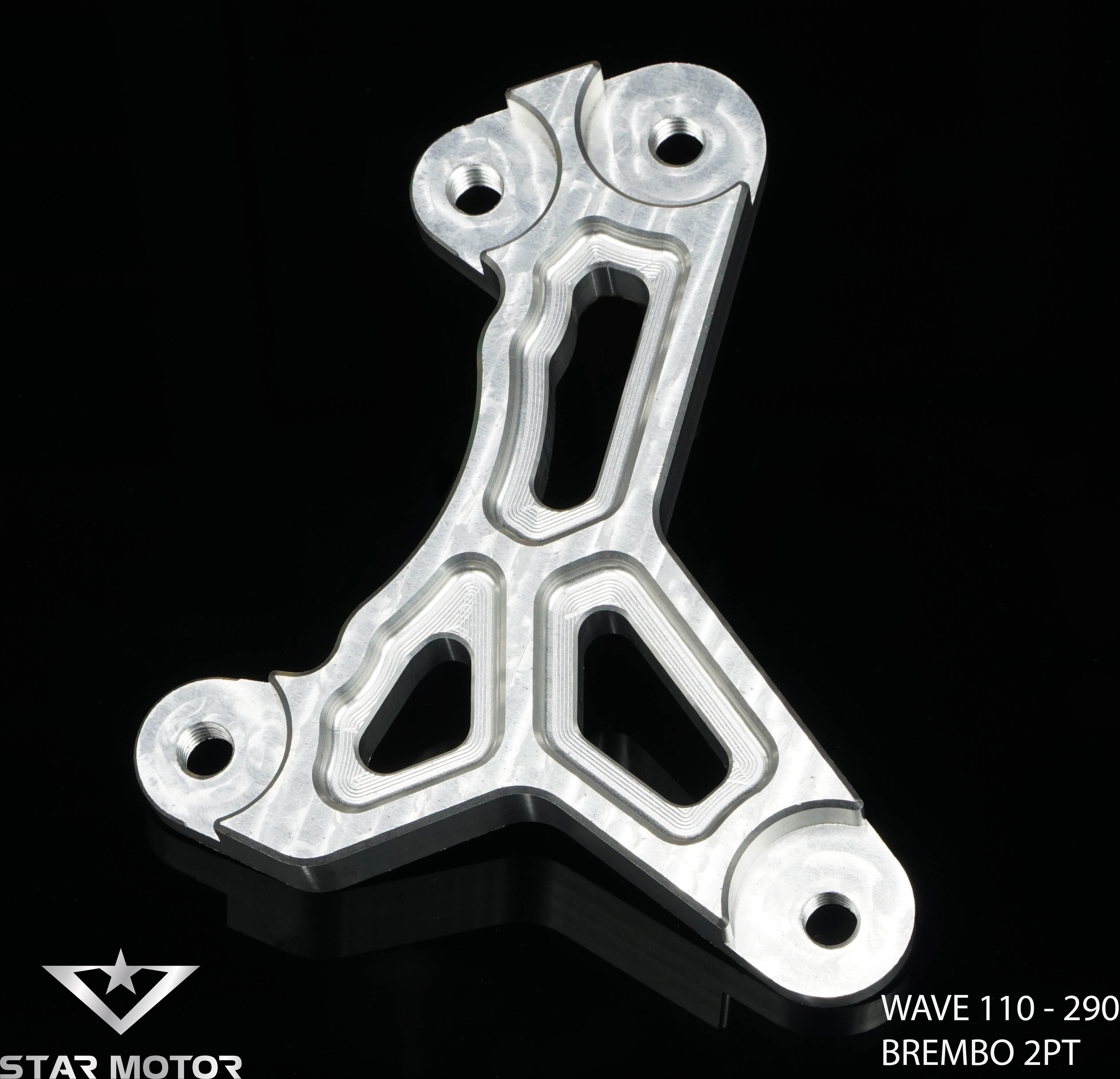 Tai pát trước xe Wave gắn heo 2 Piston, đĩa 220-290mm nhôm CNC