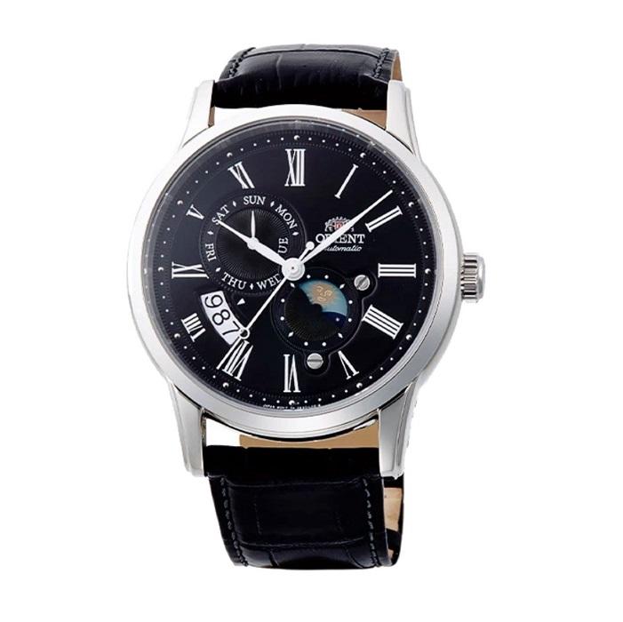 Đồng Hồ Nam Dây Da Orient Automatic Sun And Moon RA-AK0010B10B