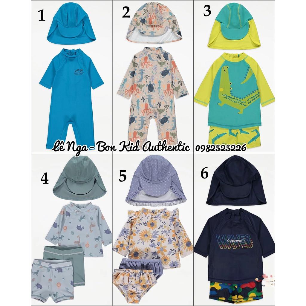 Set bộ quần áo bơi kèm mũ GEOGRE_UK sz 6-9m, 9-12m, 12-18m, 1.5-2y, 2-3y, 3-4y, 4-5y, 5-6y