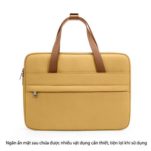 TÚI ĐEO CHÉO TOMTOC (USA) PREMIUM THEHER SHOULDER BAG DÀNH CHO MACB 13”/14&quot; công nghệ chống sốc - HÀNG CHÍNH HÃNG