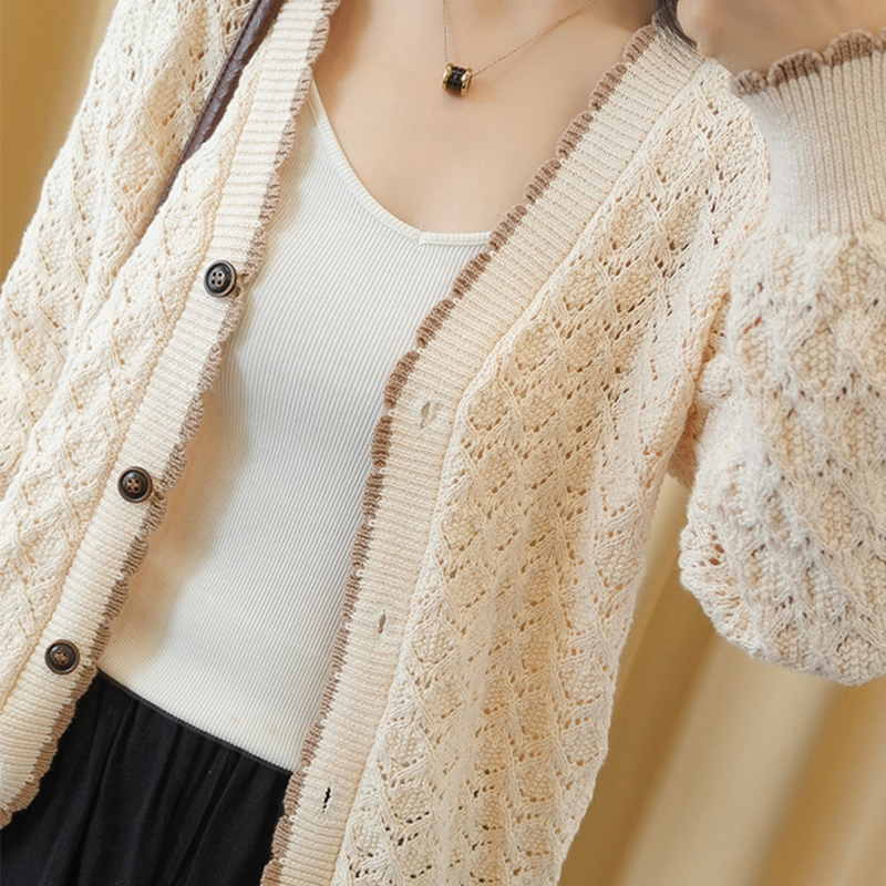Áo cardigan len nữ dáng ngắn phong cách Hàn Quốc chất len mềm mại siêu xinh