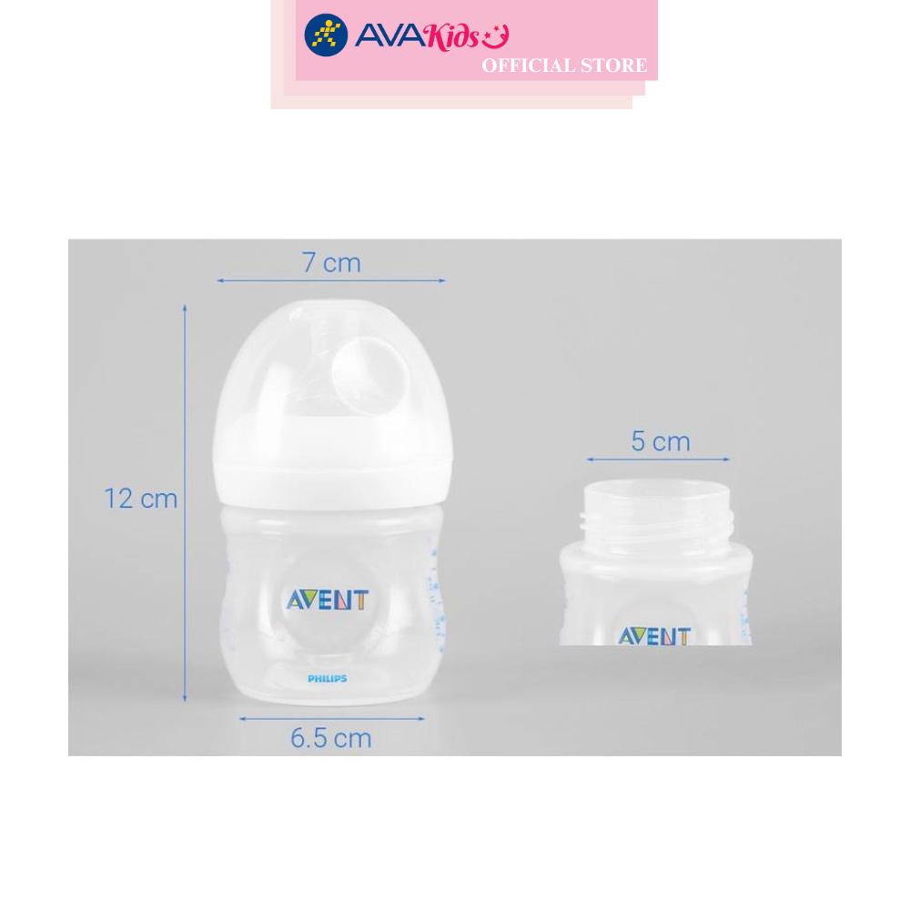 Combo 2 bình sữa nhựa PP Philips Avent SCF690/23 cổ rộng 125 ml (0 - 1 tháng)