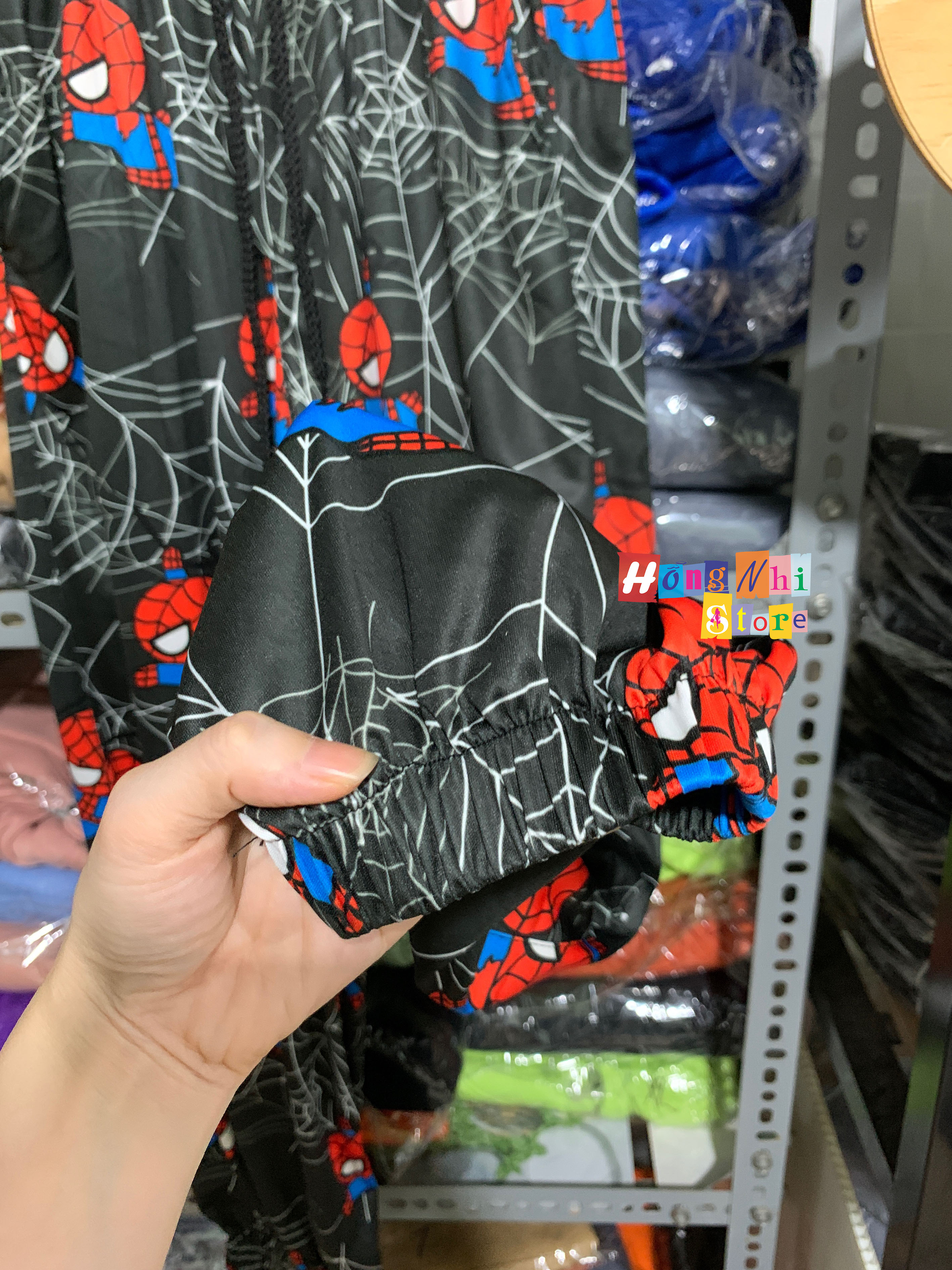 Quần Hoạt Hình Dài Bo Lai Người Nhện Spider Man Cartoon Pant V2 Oversize Ulzzang Unisex - MM - M