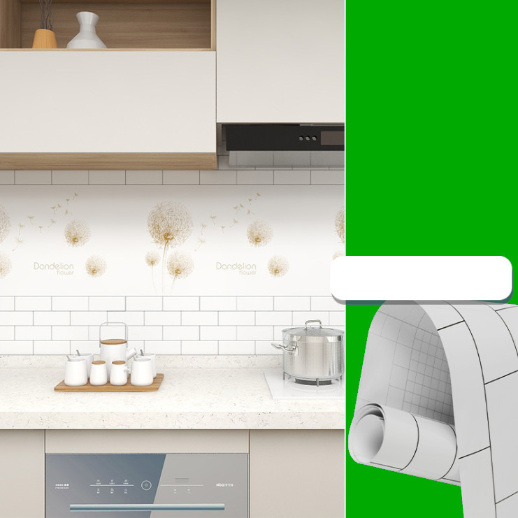CUỘN 3 Mét Decal giấy dán bếp tráng nhôm chịu nhiệt mẫu bồ công anh khổ 60cm