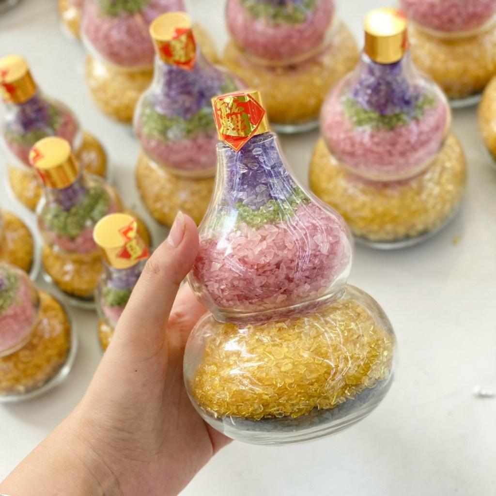 Hồ Lô Đá Vụn Thach Anh Ngũ Sắc - Cao 11cm & 14cm