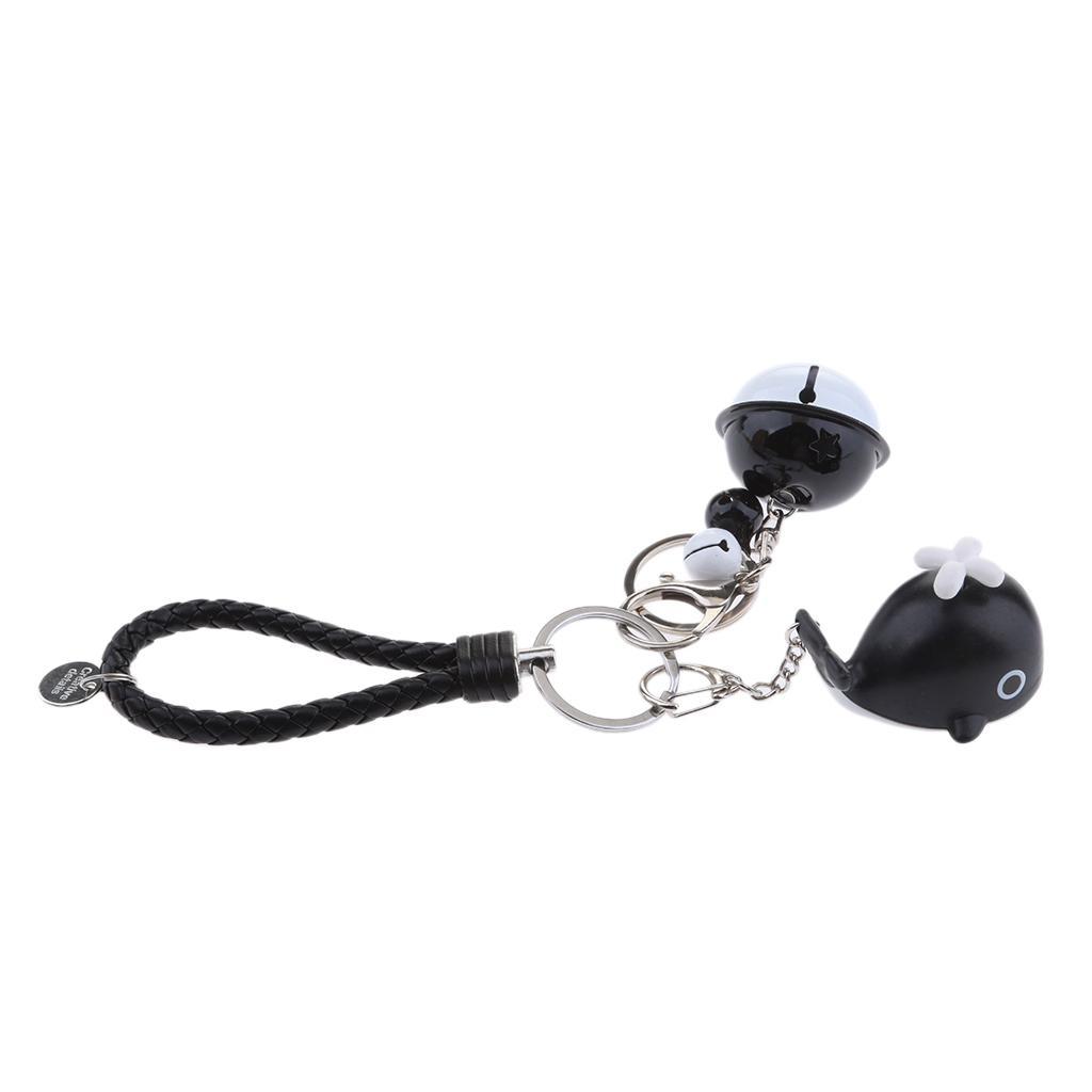 Creative Key Chain Shape Keyring LED Holder Hanging Type Black