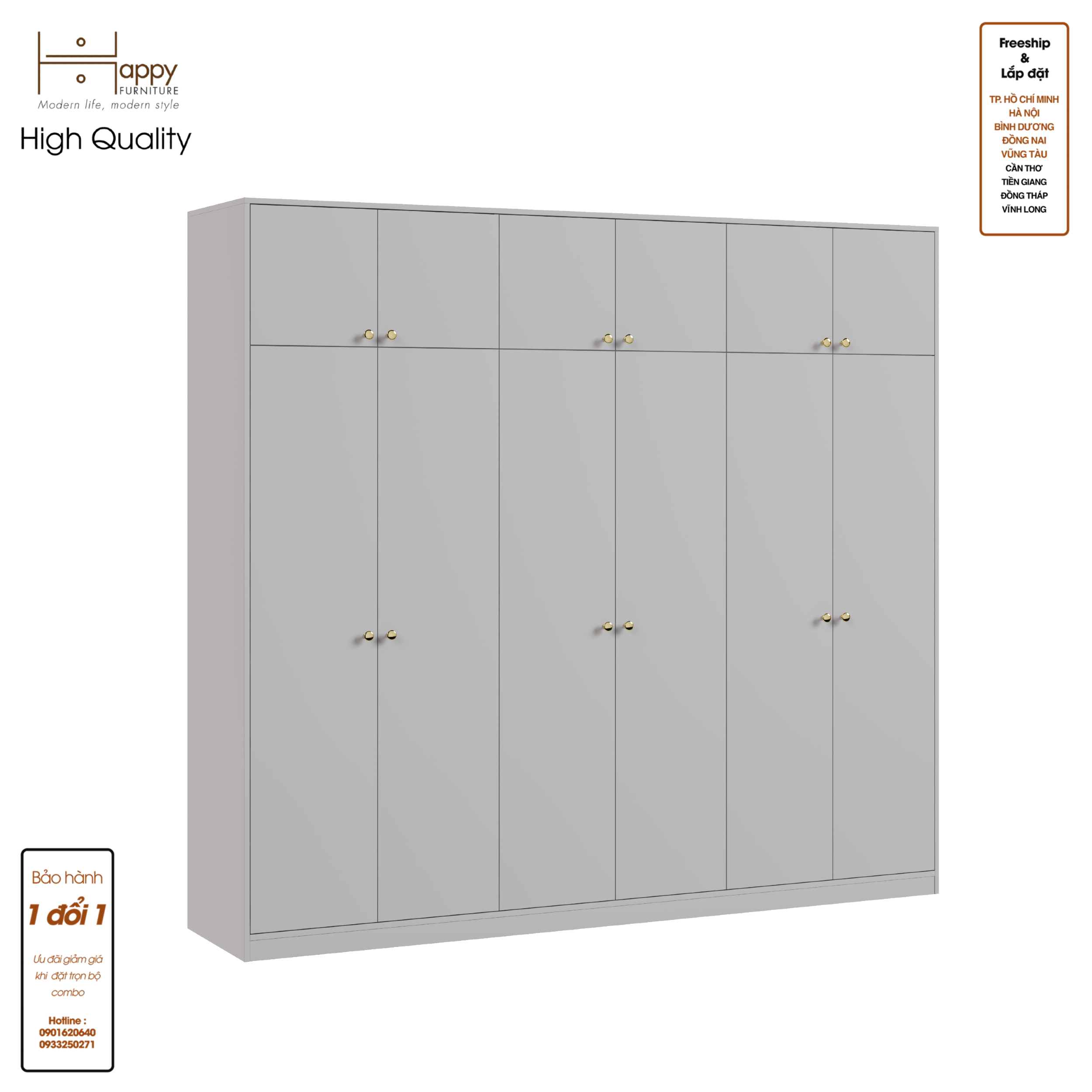 [Happy Home Furniture] ELEGANT, Tủ quần áo 2 ngăn kéo 2m4x2m2 , 240cm x 54cm x 220cm ( DxRxC), TCM_043