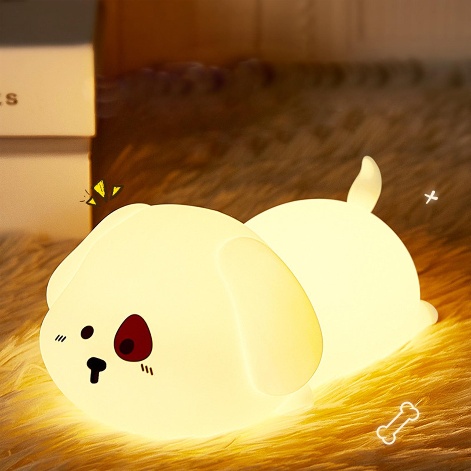 Kid Night Light Dimmable Bedside Table Lamp USB Rechargeable Nightlight