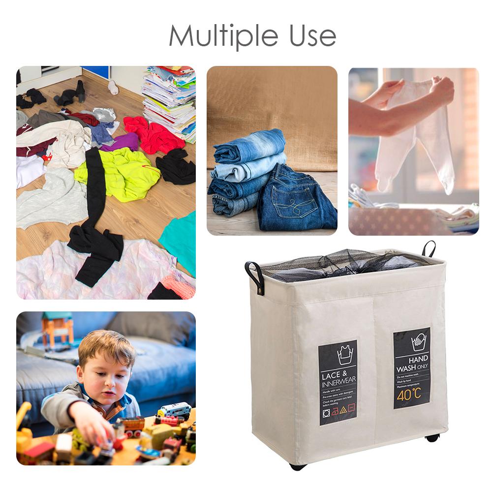 Túi giặt 2 ngăn đa năng có thể gấp lưới