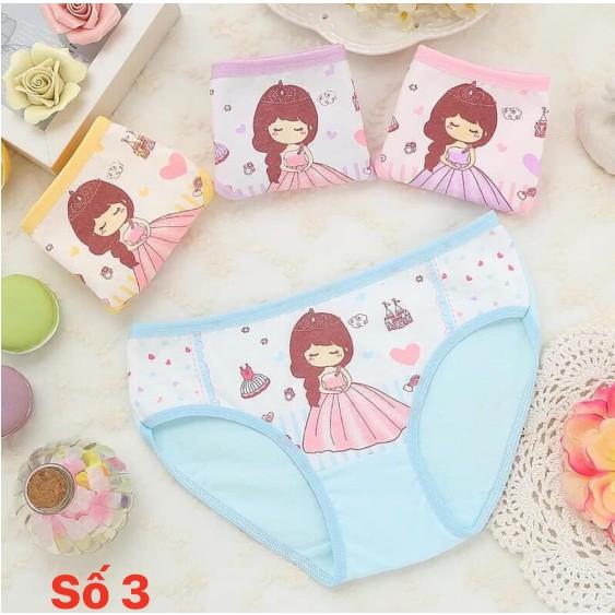 Set 4 quần chíp TAM GIÁC mẫu ngẫu nhiên cho bé, quần lót cotton cho bé gái