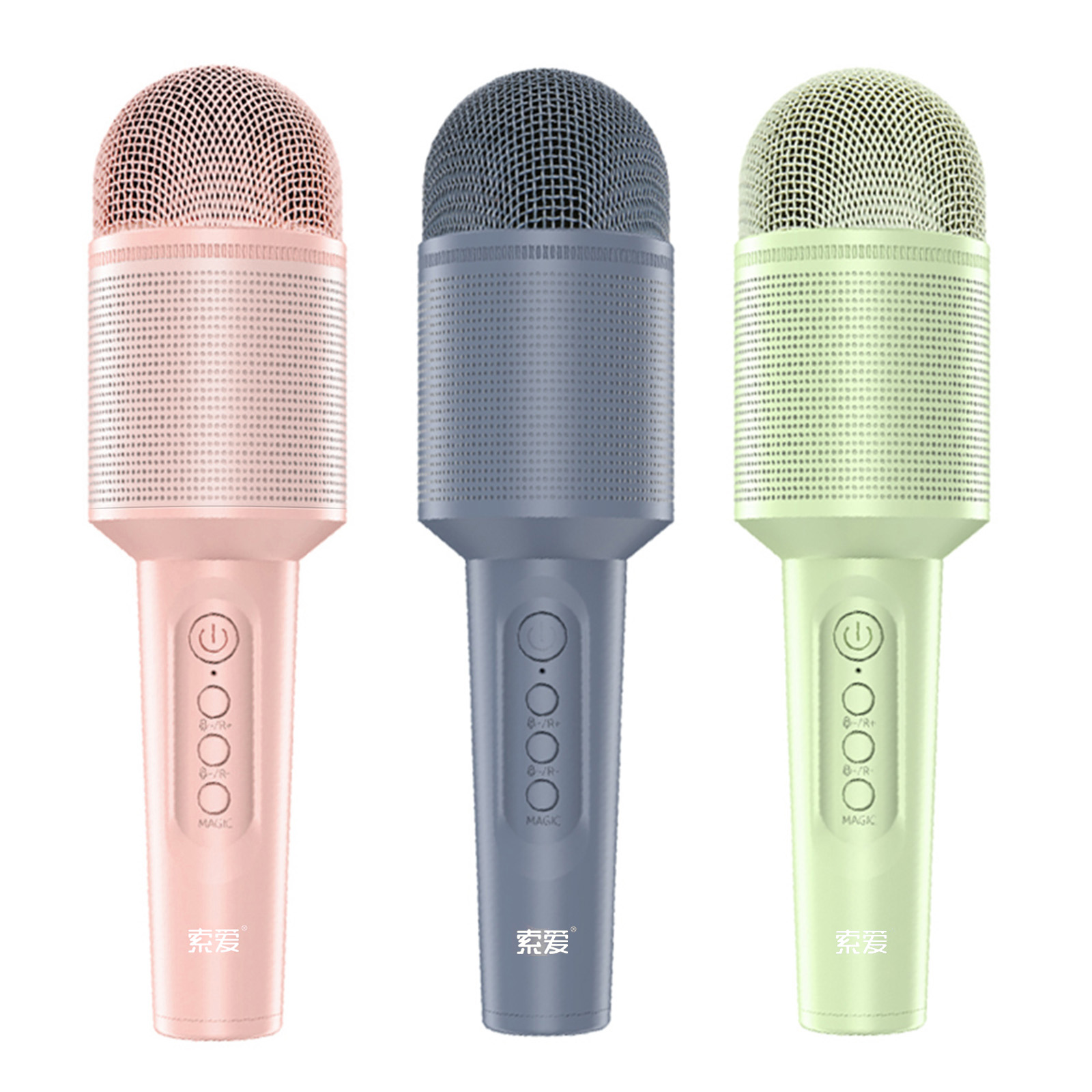 Micrô Karaoke Không Dây Soaiy MC8 Loa Bluetooth 2 Trong 1 Cho Mát KTV Di Động