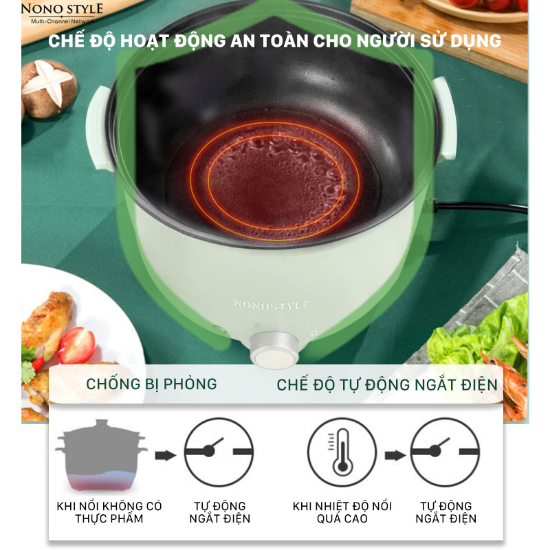 Nồi Điện Đa Năng Nonostyle (3L) - Hàng Chính Hãng