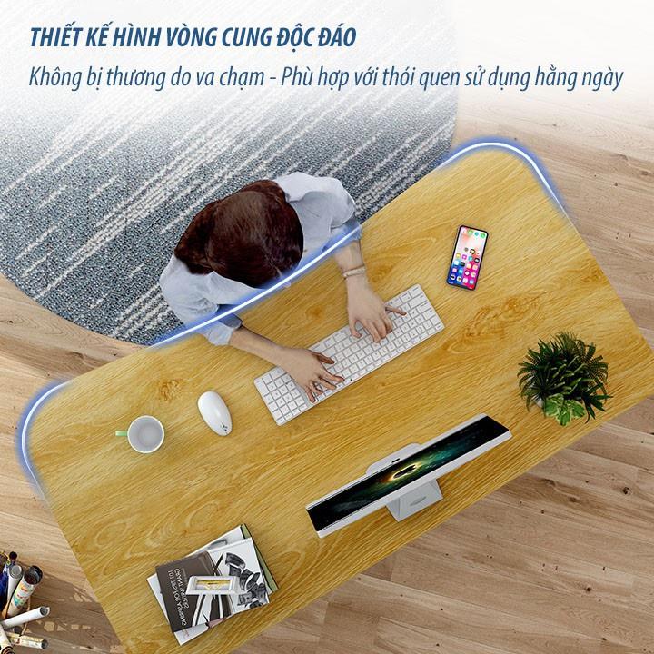 Bàn Làm Việc Chân Gỗ Mặt Cong Chống Gù, Kiểu Dáng Hiện Đại Dùng Làm Việc Hoặc Học Tập
