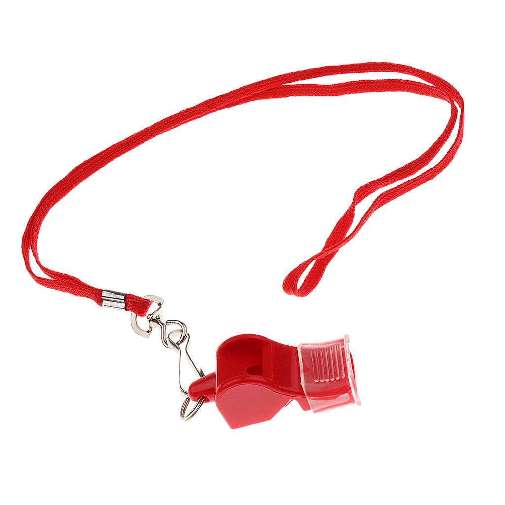 2xSoccer Referee Whistle Team Sports / Survival Camping Hiking Rescue Red