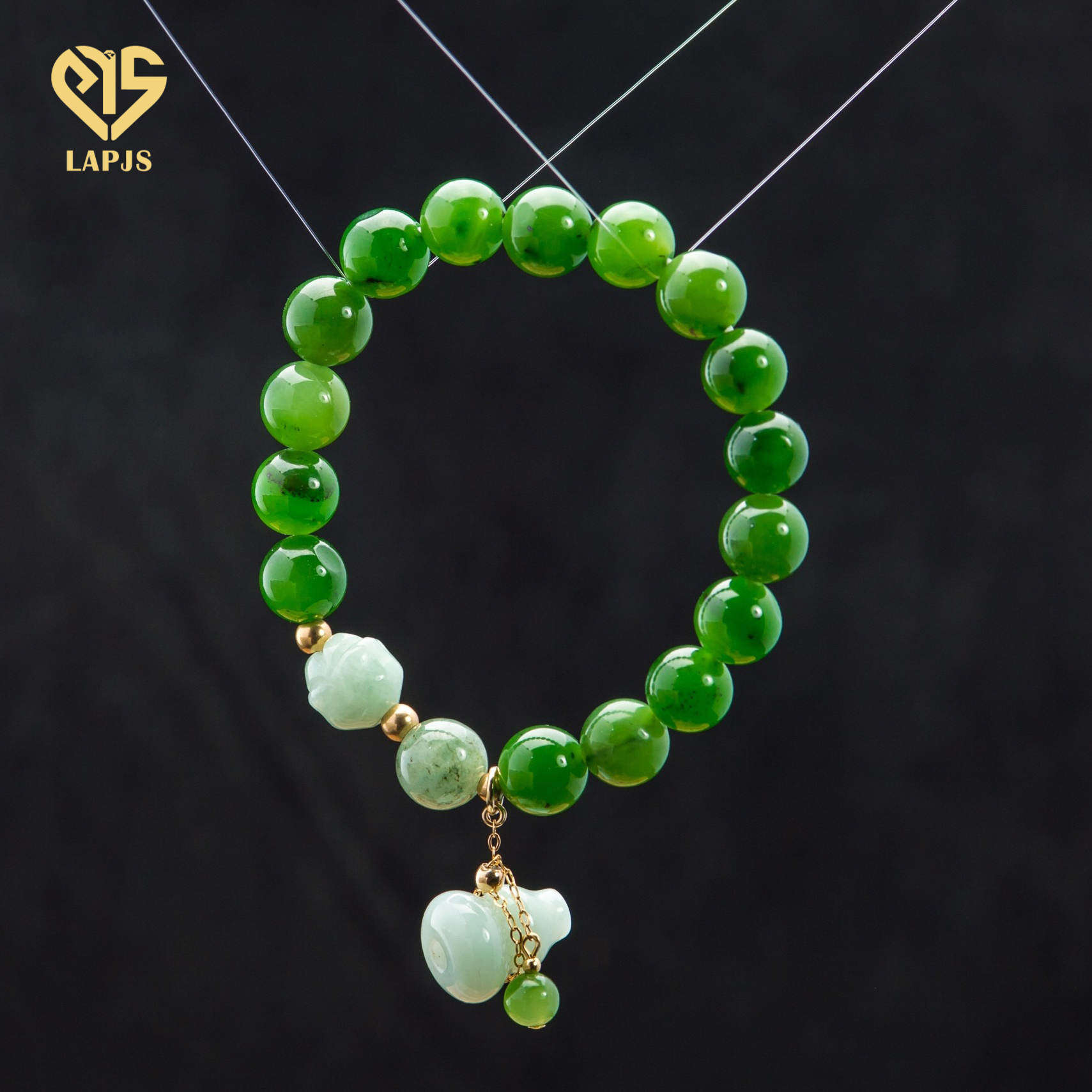 Vòng tay Ngọc Nephrite mix HBL-1632 | Trang sức PJS