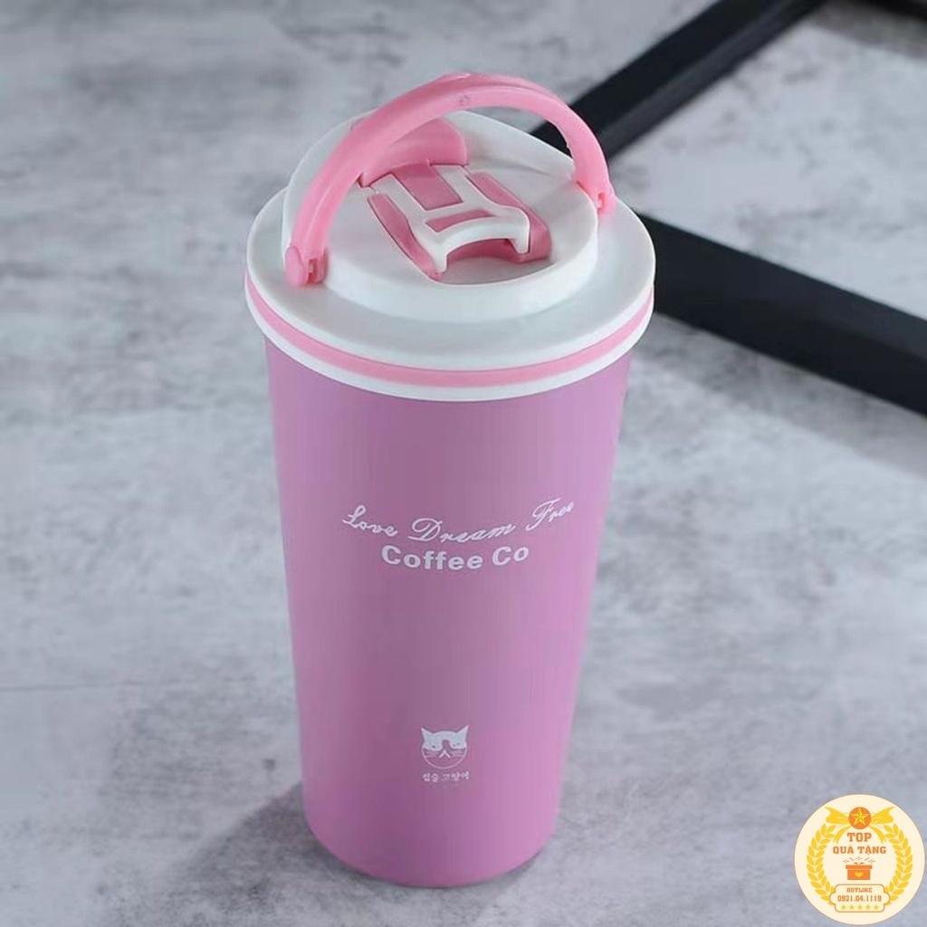 Cốc giữ nhiệt COFFEE CO VACUUM CUP 500ml Ly giữ nhiệt đựng cafe Inox cao cấp SUS 304 nắp có quay, chóng trà