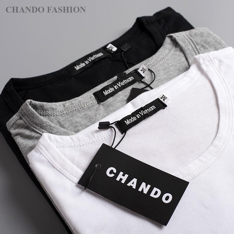 Áo thun nam cộc tay Chando chất vải cotton thấm hút mồ hôi tốt CD02
