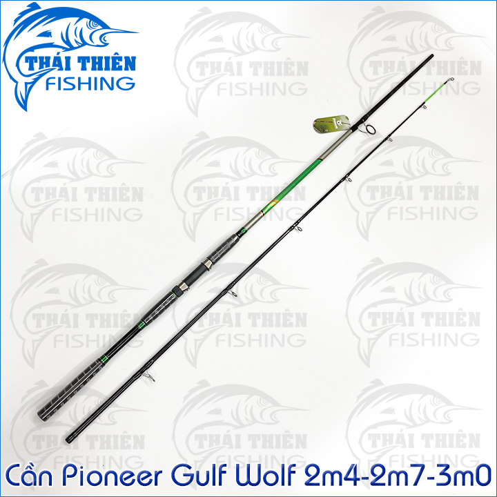 Cần Câu Cá Pioneer Gulf Wolf (Sói Vùng Vịnh) Rỗng  Kết Nối Gim, Cán Hở Siêu Bạo Lực