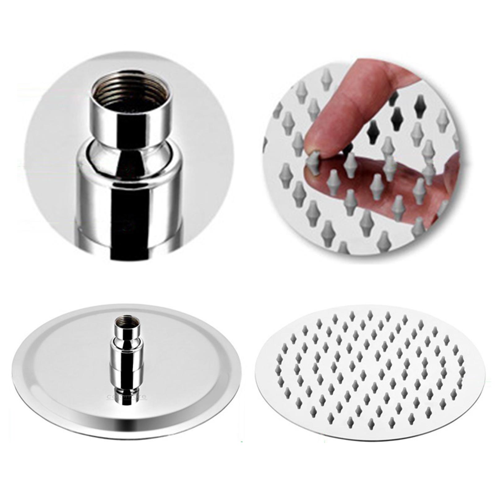 Đầu Vòi Sen Xoay 10 Inch Hình Tròn G1 / 2 Áp Suất Cao Bằng Thép Không Gỉ