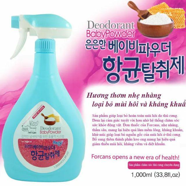 FORCANS Xịt khử mùi kháng khuẩn FORBIS 1000ML - chính hãng Hàn Quốc