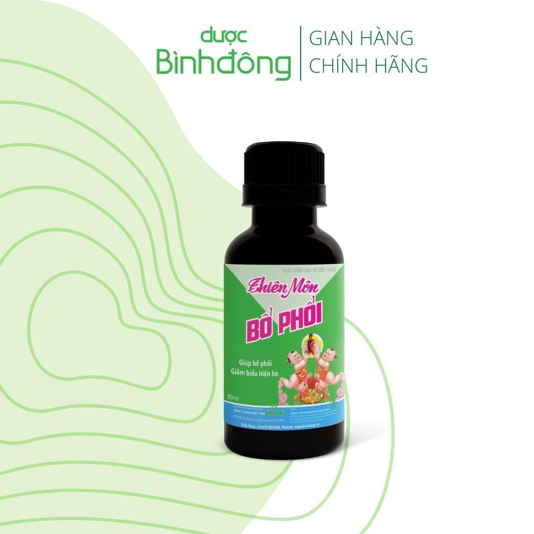 Thiên Môn Bổ Phổi Dược Bình Đông – Chai 90ml dành cho Trẻ em – Giảm ho nhanh chóng, Bổ phổi thật hay