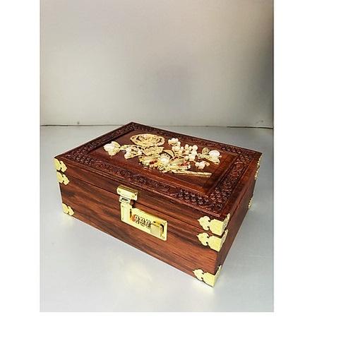 Hộp đựng trang sức gỗ hương ta , khoá mật mã, khóa bằng đồng đẹp sang trọng