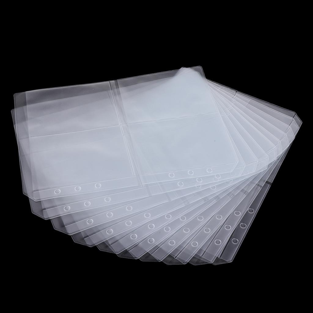 30x Clear Binder Pocket 100% Recycled A5 Ring Binder for 6-Ring Loose Leaf