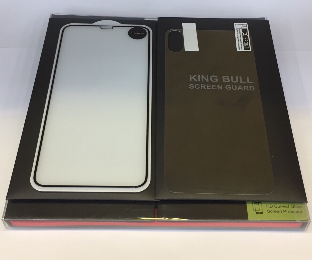 Miếng dán cường lực màn hình Iphone Xs Max hiệu MIPOW KING BULL 2 Trong 1