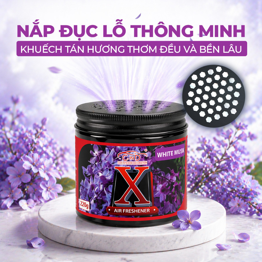 Sáp Thơm Ô Tô CIND X-Gel CD-X001 White Musk 220g