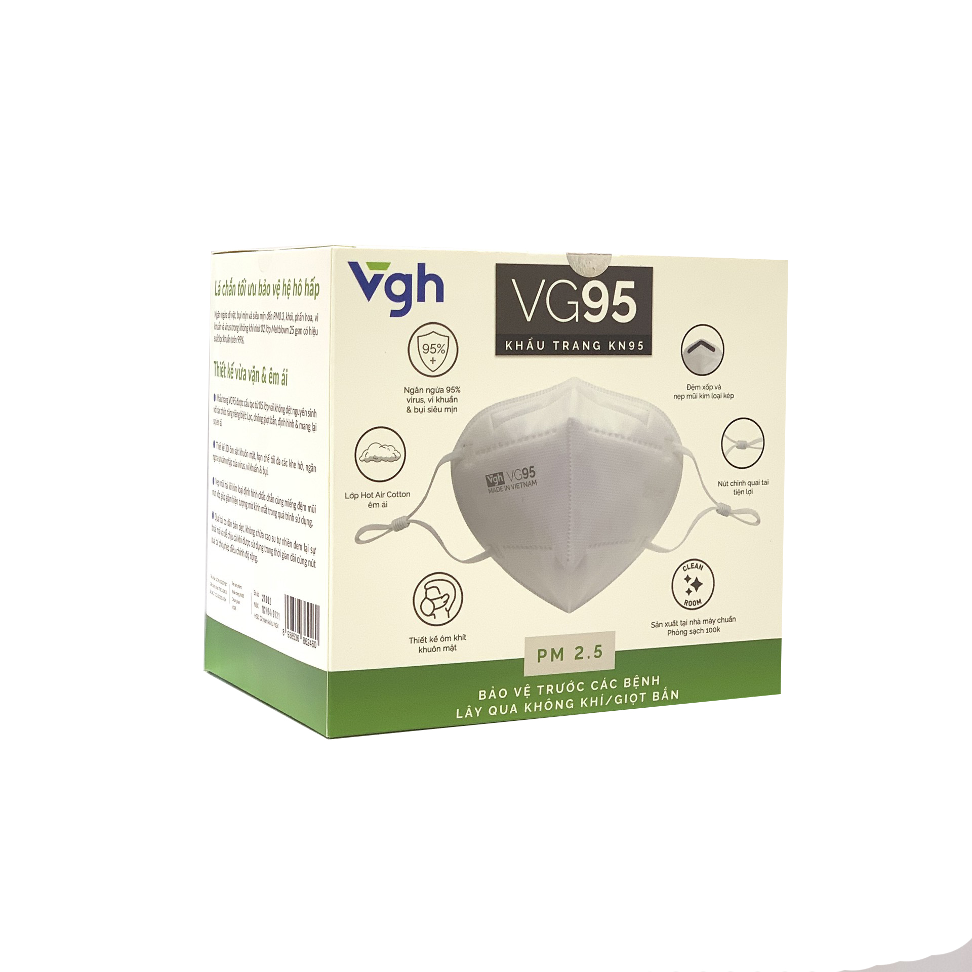KHẨU TRANG Y TẾ VG95 HỘP 30 CHIẾC