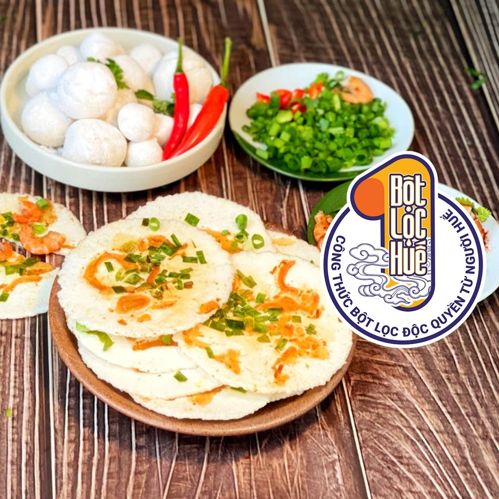 Bánh ép Huế HUE ONE FOOD vị tôm thịt hải sản size lớn hộp 65g