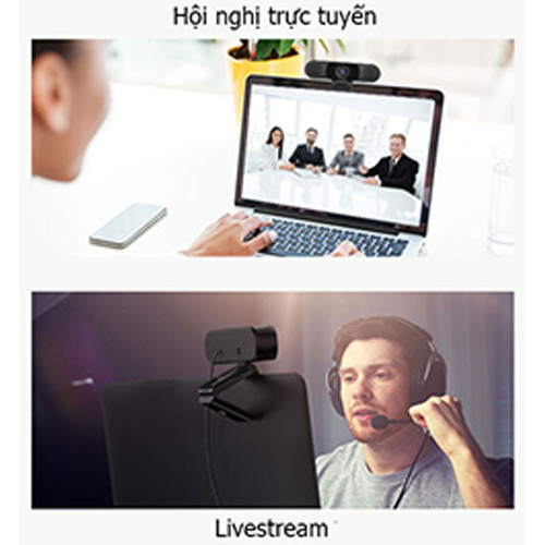 Webcam họp trực tuyến eMeet C980 Pro full HD 1080p kèm mic kèm loa - Hàng chính hãng