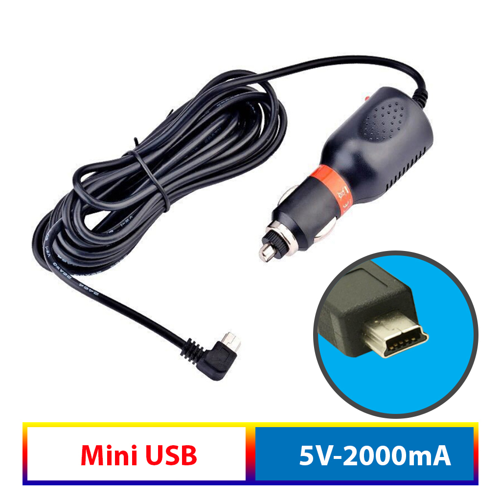 Dây Nguồn USB Cắm Tẩu Ô Tô Từ 12-24V Ra 5V 2A- mini