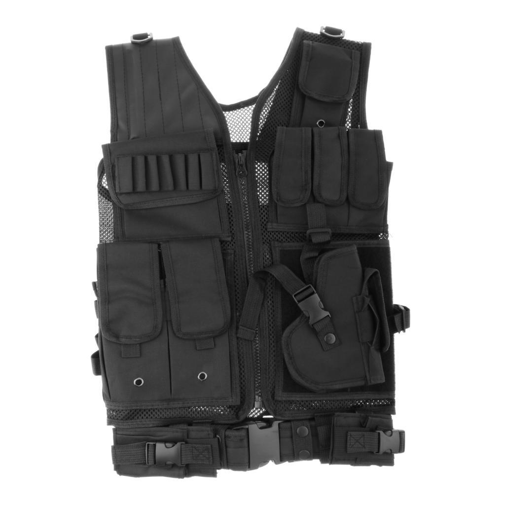 Tactical Molle Vest Adjustable Military Combat Assault Training Vest Detachable