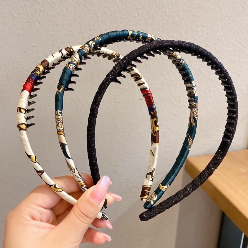 Bờm tóc Korean Toothed Bangs Hair Hoop Girl Go Out Joker Retro Headpieces