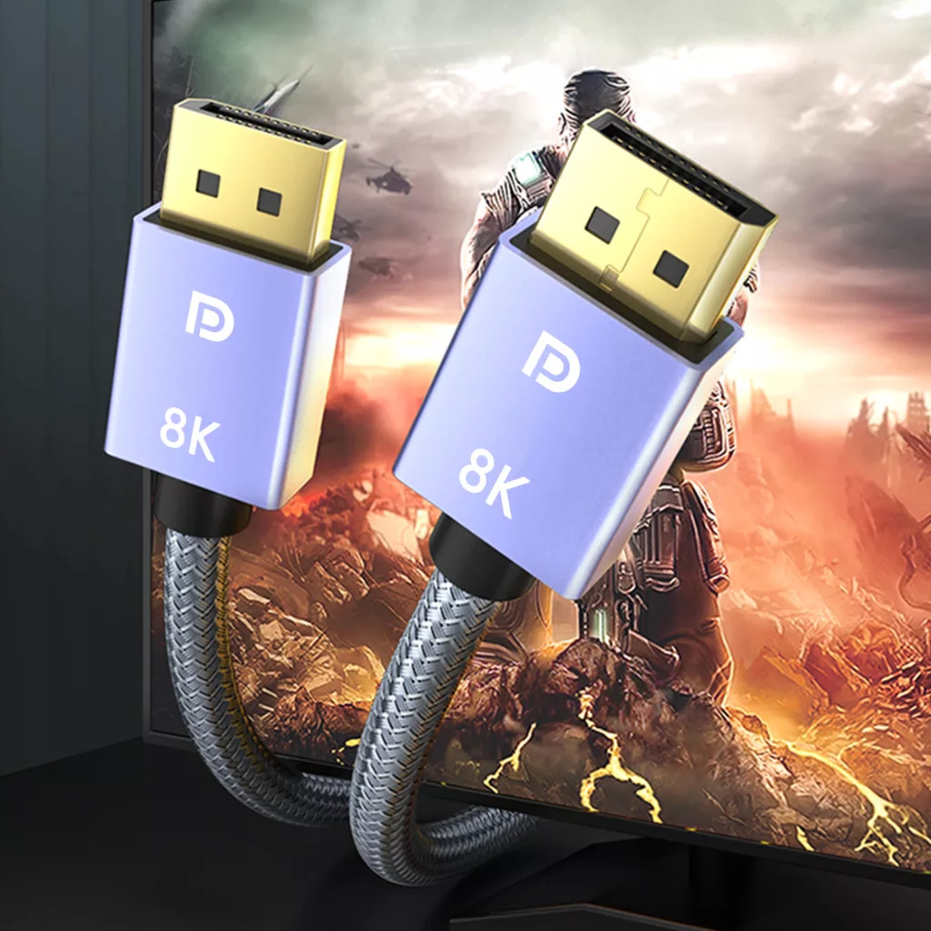 Cáp Displayport 1.4 Vegieg (2K@165Hz 4K@144Hz 8K@60Hz 32.4Gbps) hàng Chính Hãng