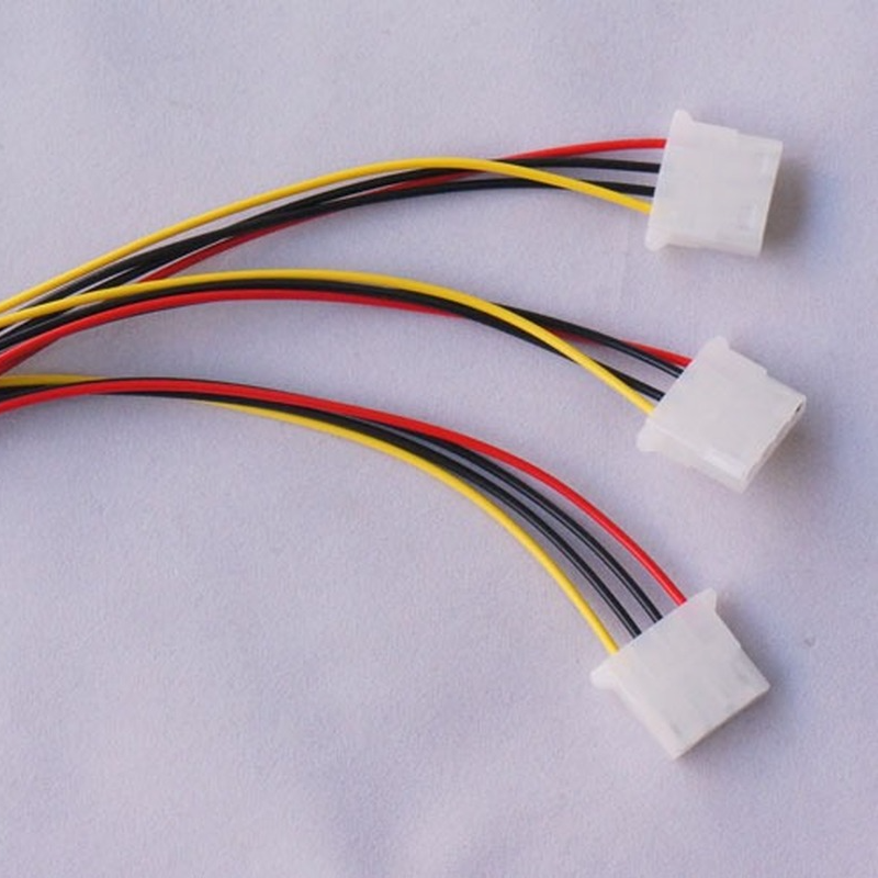 Cáp điện 4Pin IDE chất lượng cao HY1578 4 pin Molex nam đến 3 Cổng Molex IDE Nữ nguồn cung cấp bộ chuyển đổi cáp