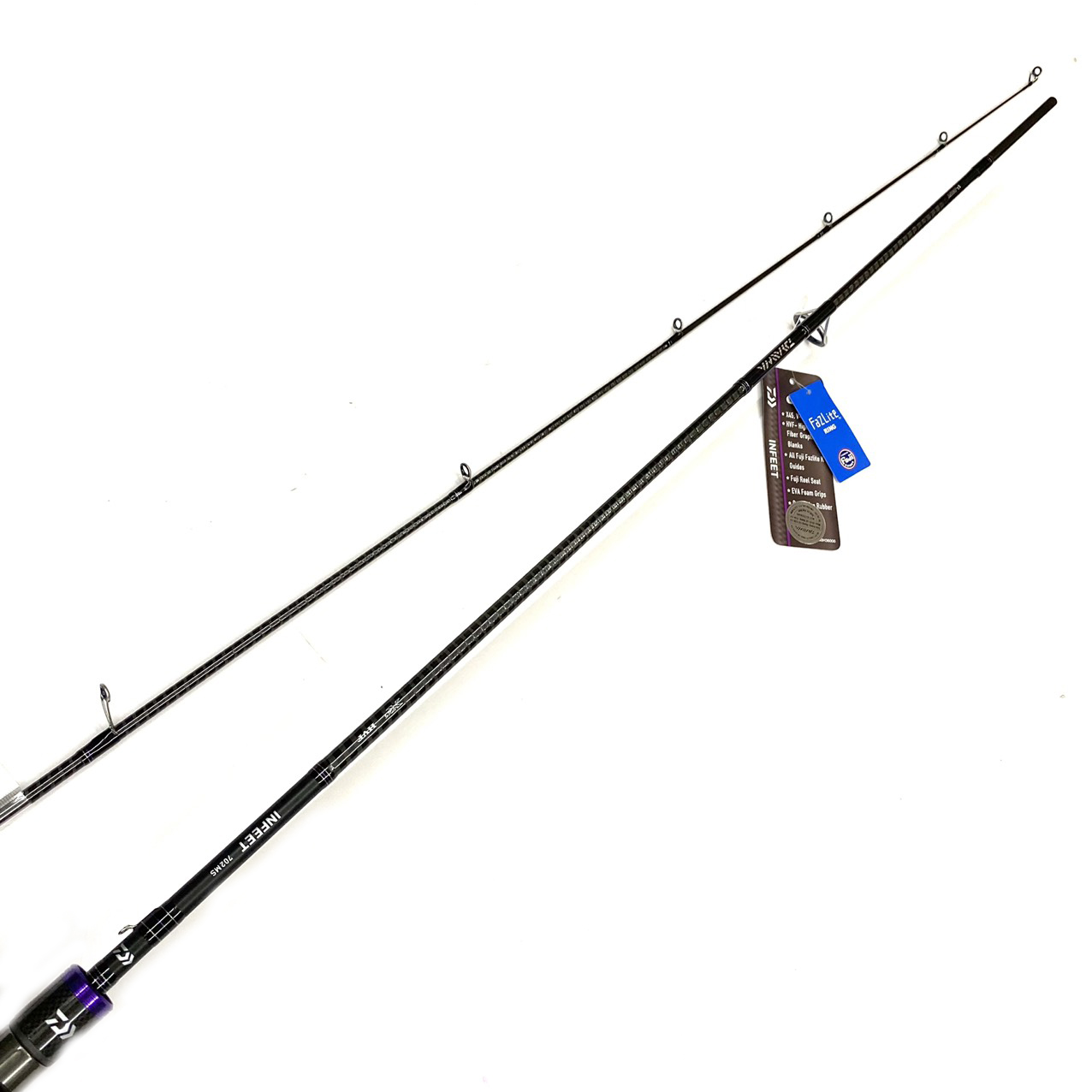 Cần Câu Cá Daiwa Infeet 602MS, 702MS Cần Lure Máy Đứng 1m80, 2m14 Khoen Pat Fuji Fazlite Hàng Chính Hãng Made In Việt Nam