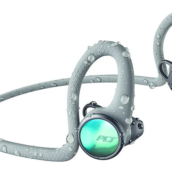 Tai nghe bluetooth Plantronics Backbeat Fit 2100 Màu Xám - Hàng chính hãng (212201-99) Tai nghe thể thao, chống thấm nước và mồ hôi, có sạc nhanh