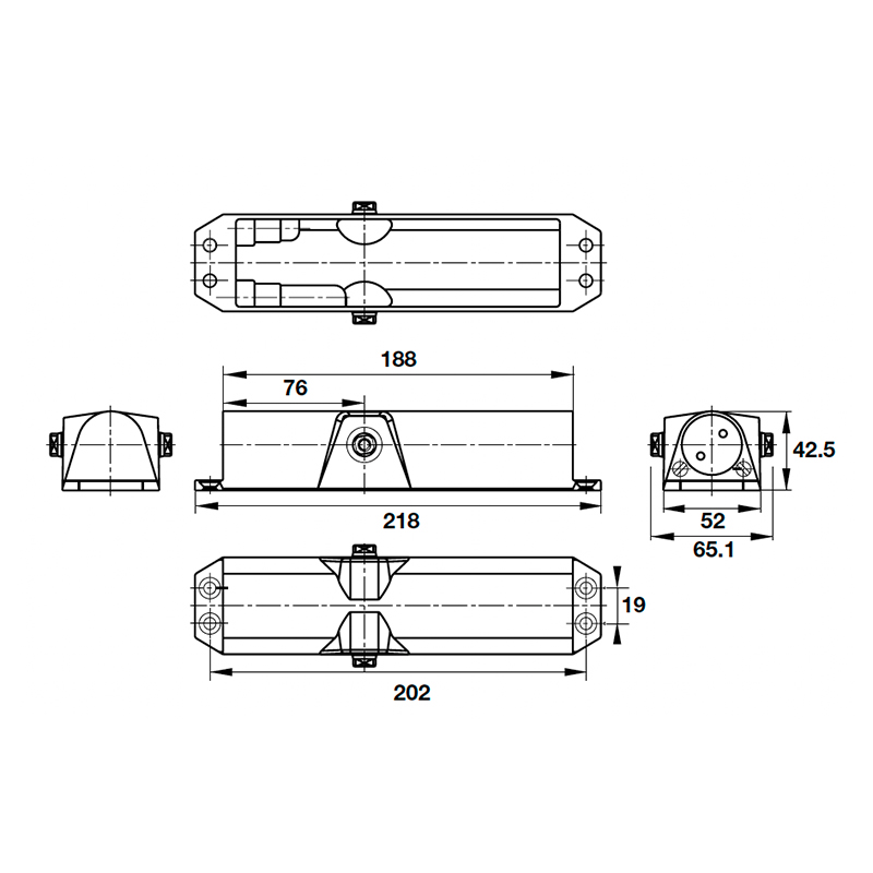 Thiết bị đóng cửa tự động 80Kg EN2-4 Hafele - 931.77.119