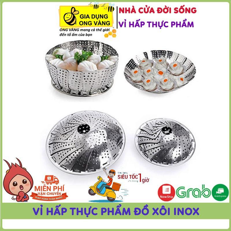 Vỉ Hấp Thực Phẩm, Đồ Xôi, Hấp Bánh Inox Cánh Xèo, Gấp Gọn Đa Năng Tiện Dụng Cho Căn Bếp Nhà Bạn